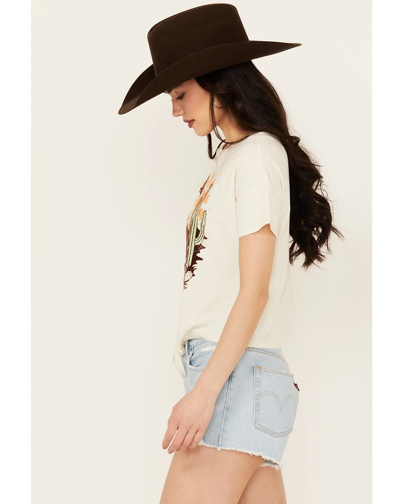 Shyanne Women's Tie-Front Short Sleeve Graphic Tee