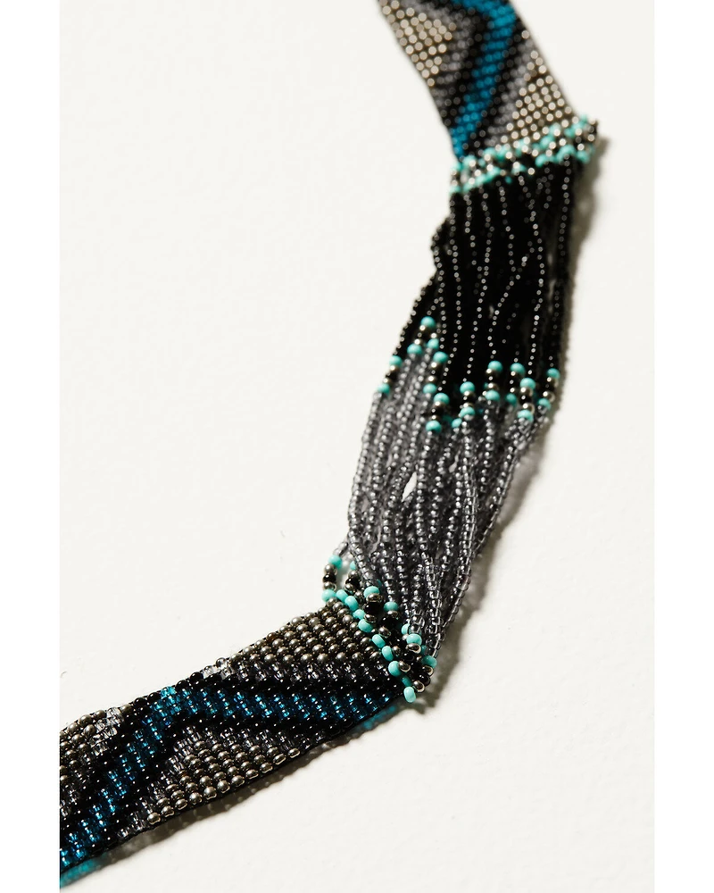 Shyanne Women's Deep Teal Enchanted Forest Beaded Necklace
