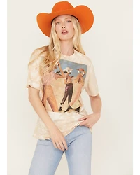 Gina Tees Women's Embellished Let's Go Girls Graphic Tee