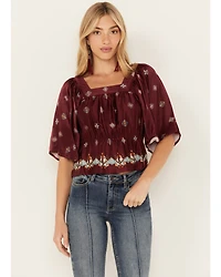 Shyanne Women's Satin Butterfly Sleeve Top