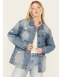 Cleo + Wolf Women's Medium Wash Denim Jacket