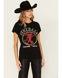 Recycled Karma Women's Fireball Rhinestone Graphic Tee