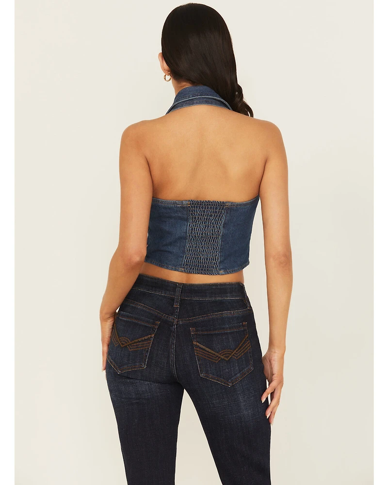 Levi's Women's Dark Wash Denim Halter Top