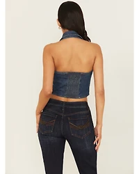 Levi's Women's Dark Wash Denim Halter Top