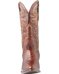El Dorado Men's Handmade Ostrich Leg Brass Western Boots - Round Toe