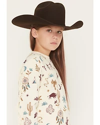 Shyanne Girls' Cassi Conversational Fringe Pullover Sweatshirt