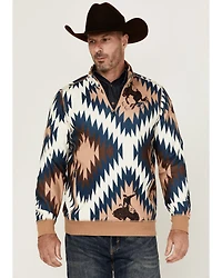 RANK 45® Men's Southwestern Print 1/4 Zip-Up Pullover