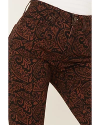Shyanne Women's Paisley Print Super Flare Jeans