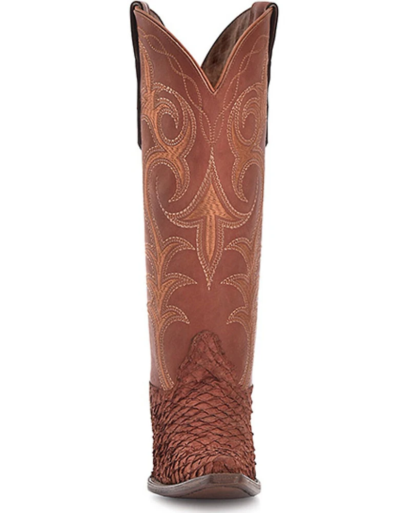 Circle G Women's Exotic Pirarucu Western Boots - Snip Toe