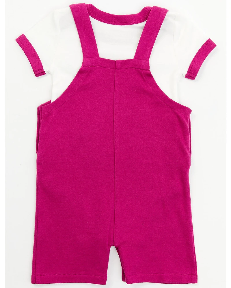 Shyanne Infant Girls' Southwestern Horse Graphic Onesie & Overalls Set - 2-Piece