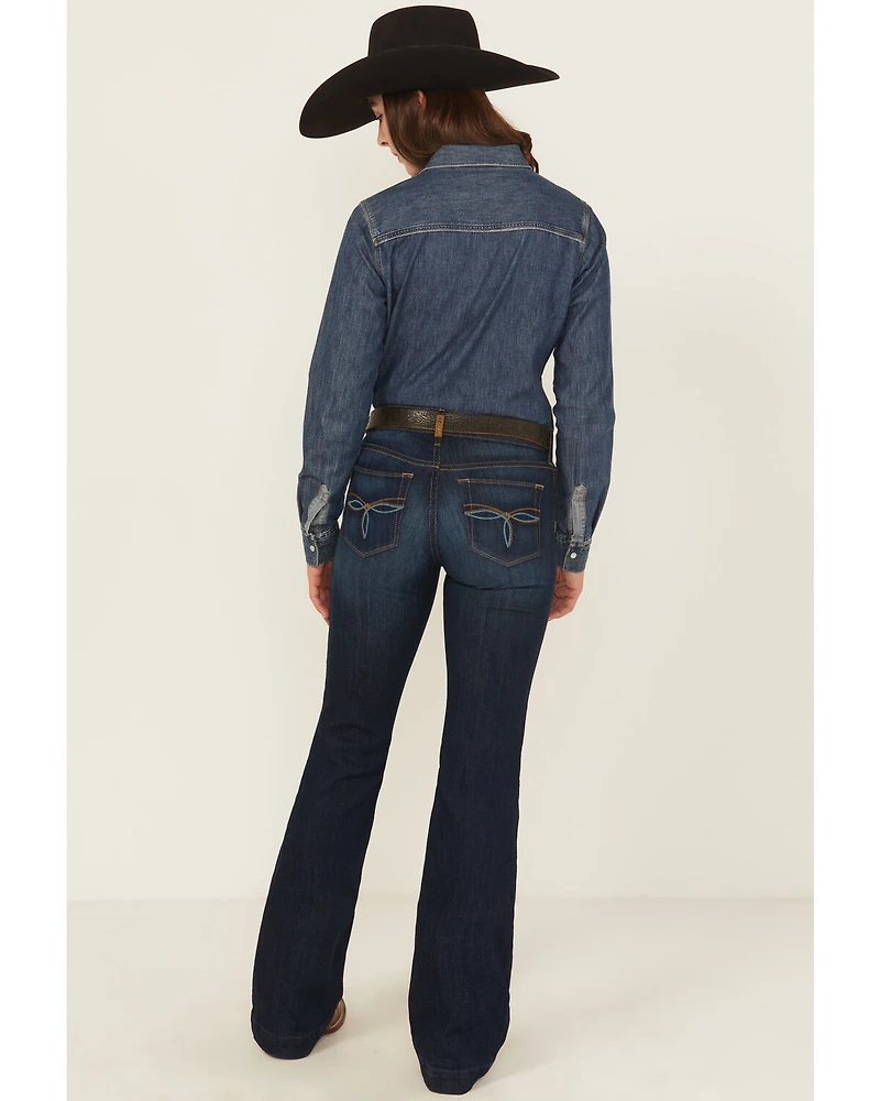 Ariat Women's Julianna Dark Wash Perfect Rise Trouser Stretch Denim Jeans
