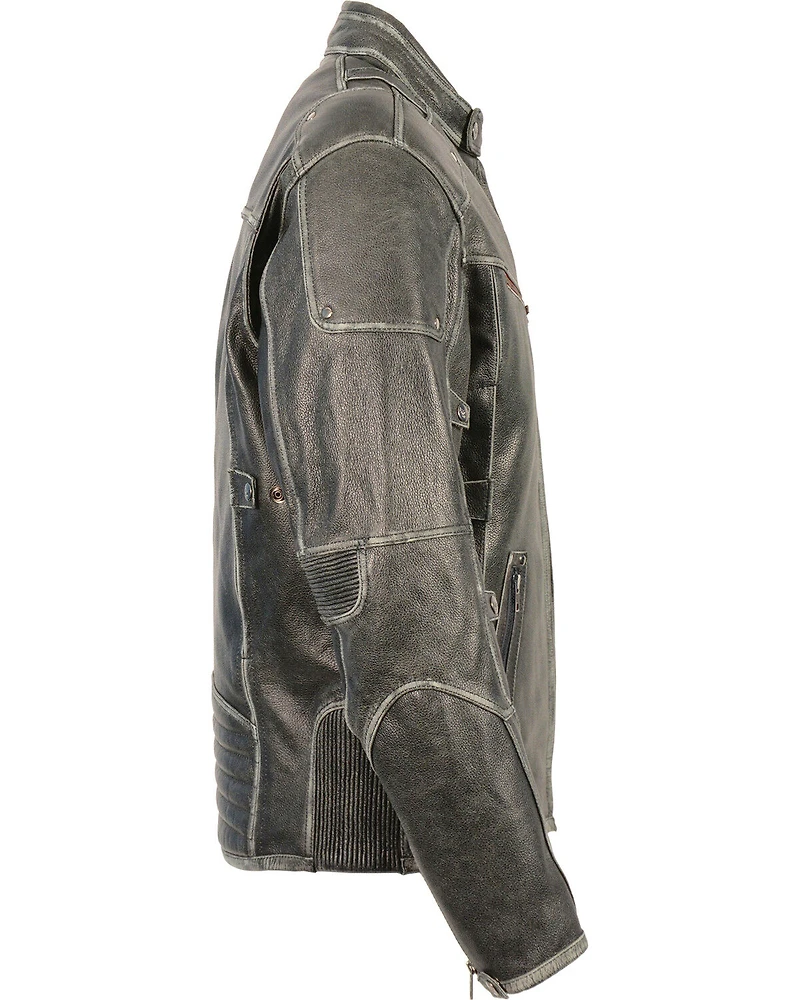 Milwaukee Leather Men's Vintage Distressed Triple Vented Jacket - 5X