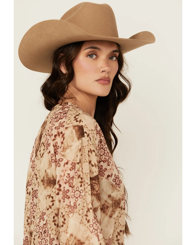Cleo + Wolf Women's Bridgette Floral Print Long Sleeve Blouse