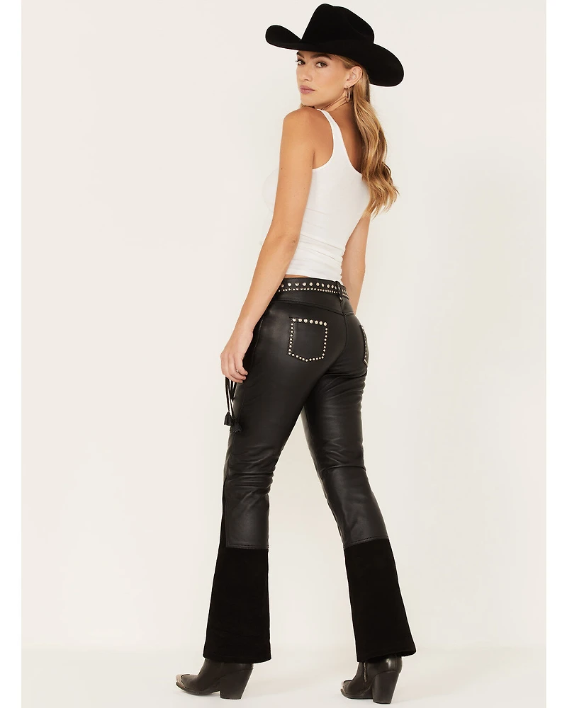Understated Leather Women's Wild Cats Mid Rise Flare Pants