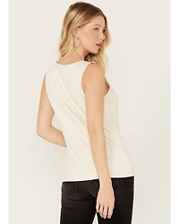 Idyllwind Women's Lilywood Beaded Front Faux Suede Tank Top