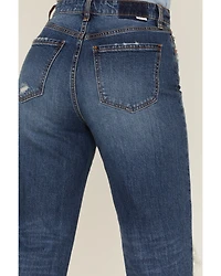 Daze Women's Pleaser High Rise Wide Ankle Jeans