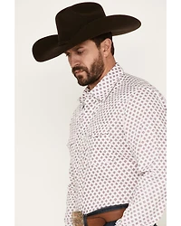 Wrangler 20x Men's Geo Medallion Print Long Sleeve Pearl Snap Western Shirt