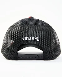 Shyanne Women's Horses Keep Me Stable Buffalo Plaid Mesh-Back Ball Cap