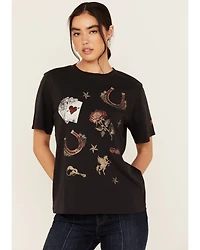Idyllwind Women's Western Icon Printed Short Sleeve Graphic Tee