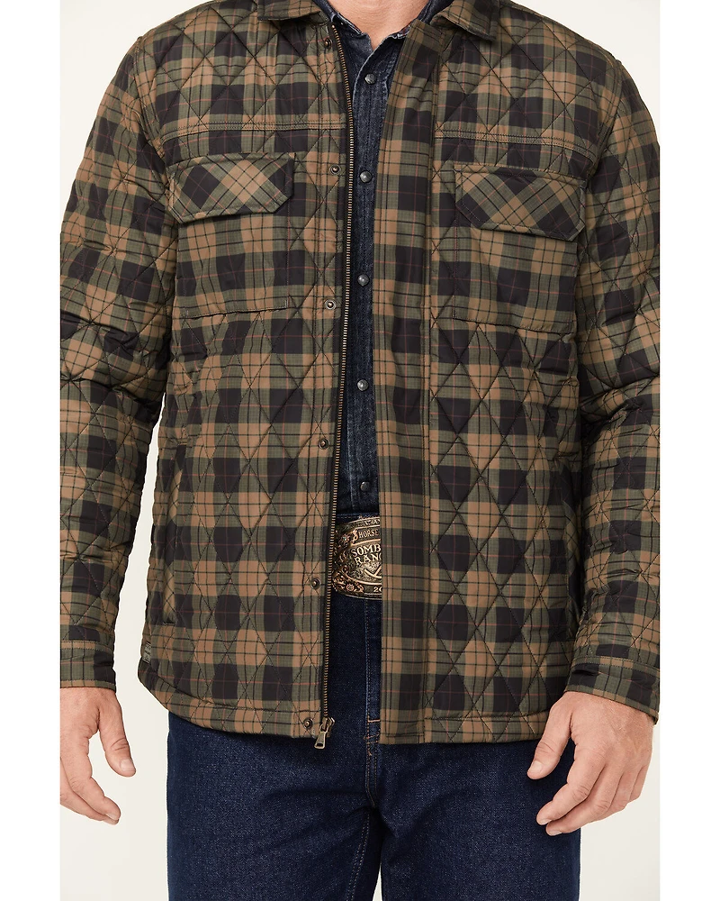 Cody James Men's Prescott Plaid Print Puffer Jacket - Tall