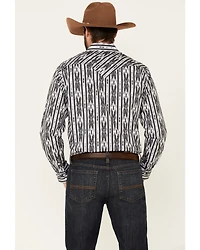 Rock & Roll Denim Men's Southwestern Striped Long Sleeve Snap Western Shirt