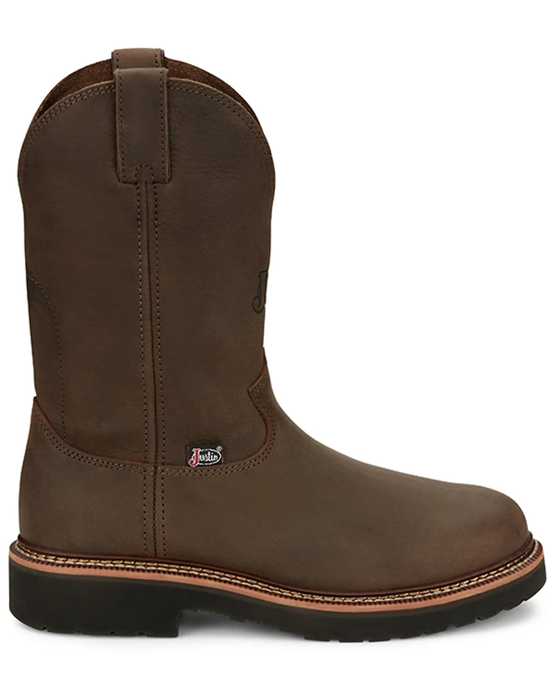 Justin Men's 11" Carbide Pull-On Work Boots - Soft Toe