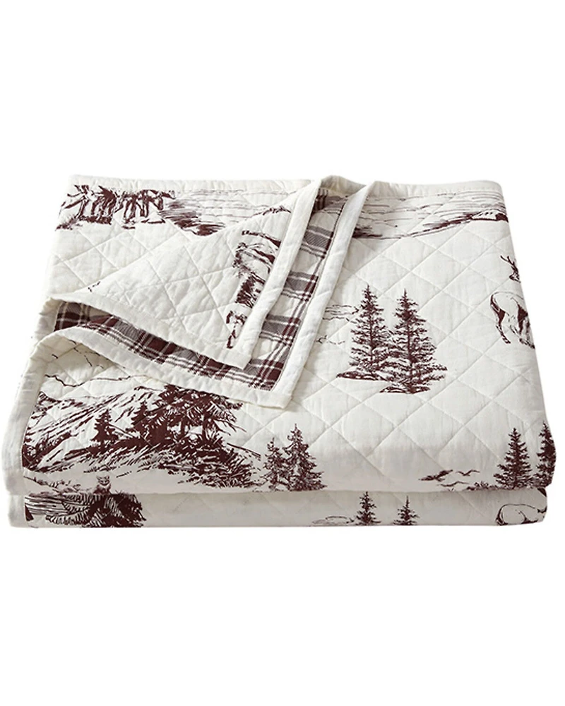 HiEnd Accents Pine Reversible 2 Piece Quilt Set - Twin Size