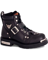 Harley Davidson Brake Buckle Motorcycle Boots - Round Toe