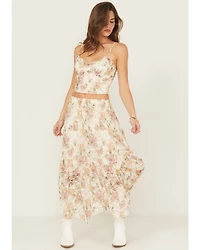 Originality Women's Boot Barn Exclusive Floral Print Lace Midi Skirt