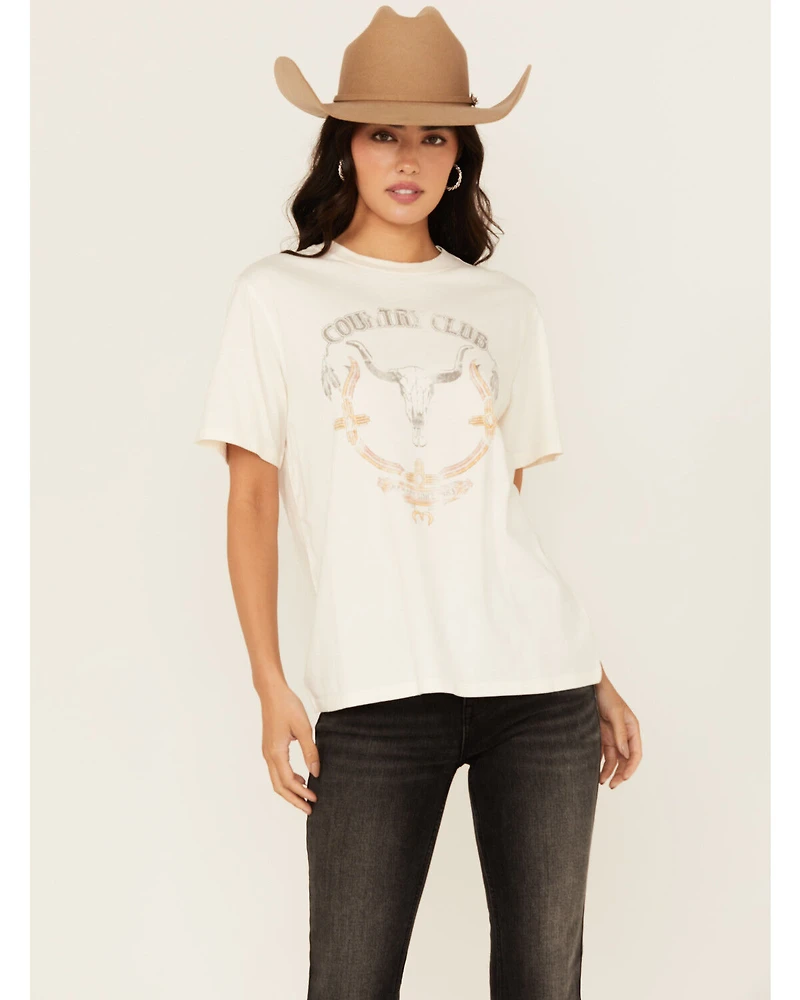Idyllwind Women's Country Club Boyfriend Fit Short Sleeve Graphic Tee
