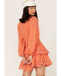 Maia Bergman Women's Mika Lace Tiered Mini Dress