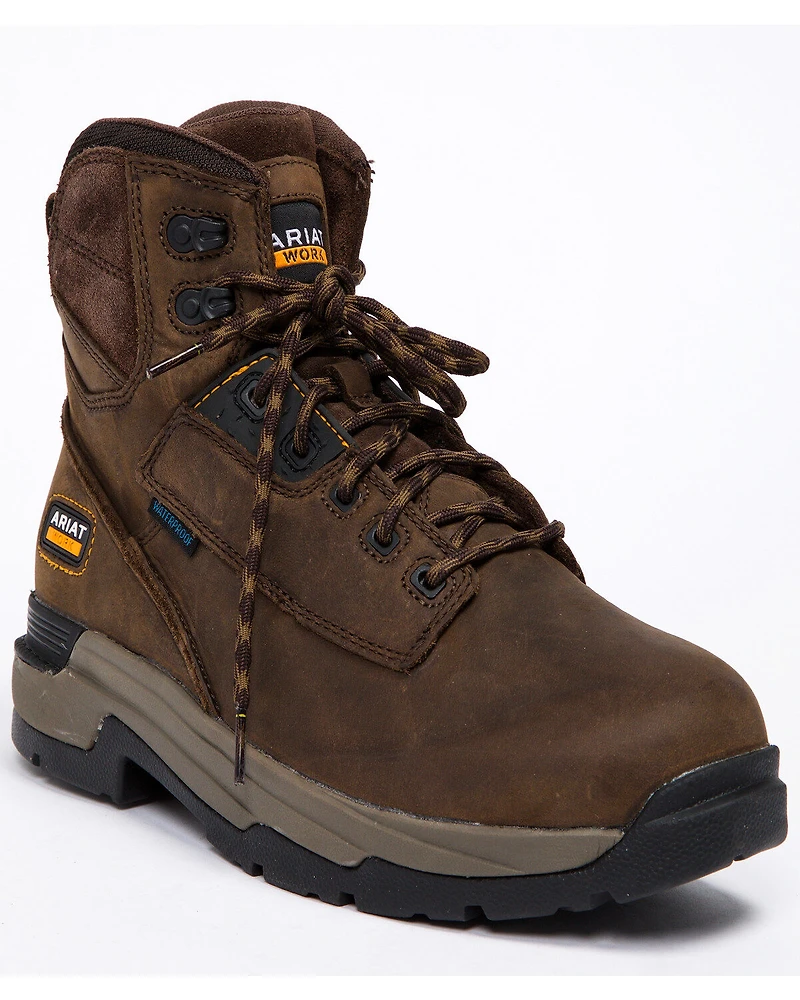 Ariat Men's Mastergrip 6" Waterproof Work Boots - Soft Toe