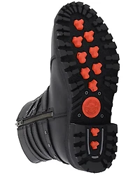 Milwaukee Leather Women's Triple Buckle Harness Moto Boots - Round Toe