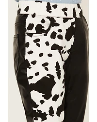 Saints & Hearts Girls' Cow Print Flare Pants