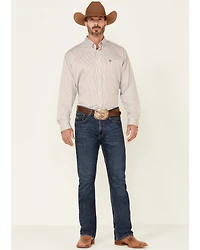 Cinch Men's Tencel Mini Stripe Long Sleeve Button-Down Western Shirt