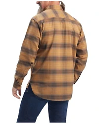 Ariat Men's Rebar Plaid DuraStretch Long Sleeve Button Down Flannel Work Shirt