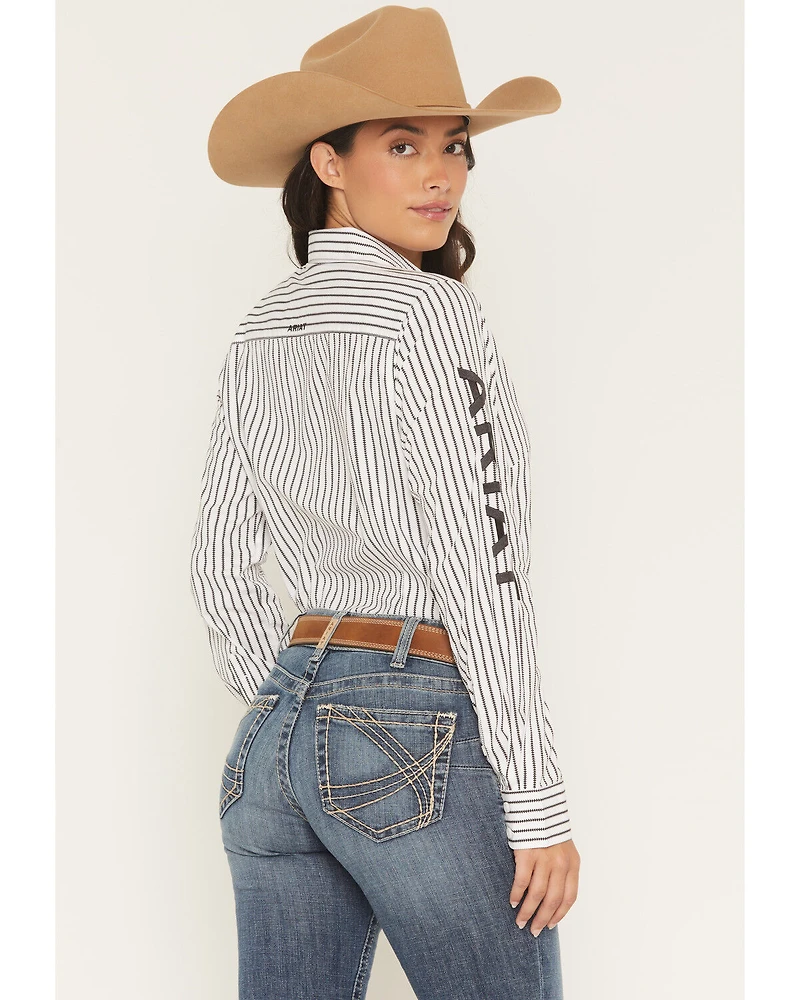 Ariat Women's Team Striped Long Sleeve Button-Down Stretch Western Shirt