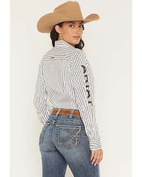 Ariat Women's Team Striped Long Sleeve Button-Down Stretch Western Shirt