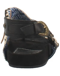 Dingo Women's Sage Brush Zebra Print Calf Hair Sandal