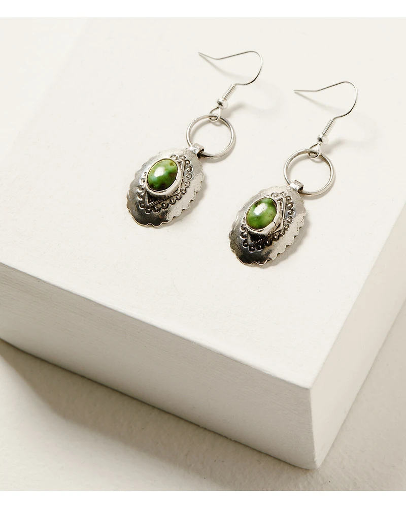 Broken Arrow Jewelry Women's Oval Concho Earrings