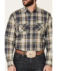 Ariat Men's Axel Large Ombre Retro Plaid Long Sleeve Western Shirt