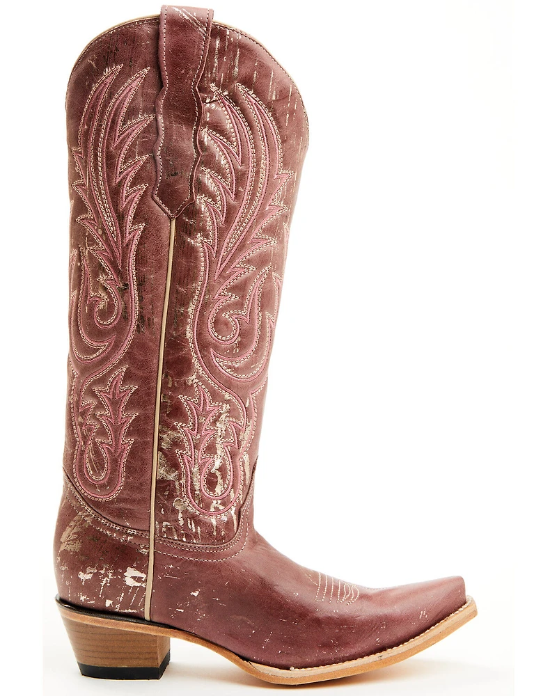 Circle G Women's Embroidered Tall Western Boots - Snip Toe