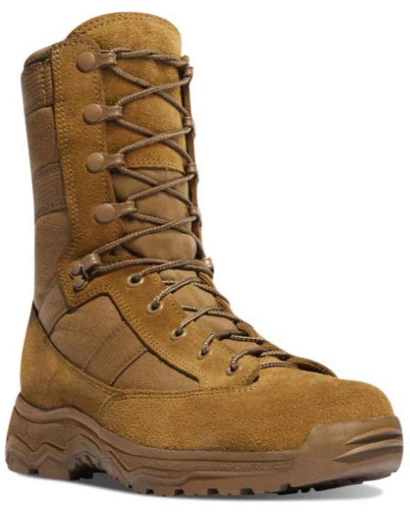 Danner Men's Reckoning 8" Coyote Hot Lace-Up Boots - Round Toe