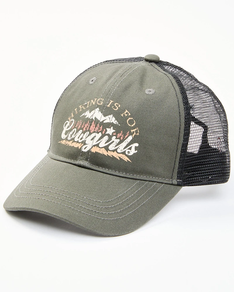 Shyanne Women's Hiking Is For Cowgirls Mesh-Back Ball Cap