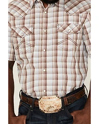 Cody James Men's Mount Vernon Small Plaid Short Sleeve Pearl Snap Western Shirt