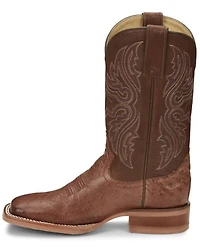 Justin Boots Women's Smooth Ostrich Western - Broad Square Toe