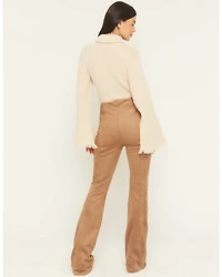 Shyanne Women's Faux Suede Studded Flare Pants