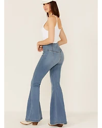 Free People Women's Venice Beach Medium Wash Flare Jeans