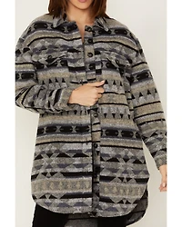 Cripple Creek Women's Southwestern Stripe Print Shacket