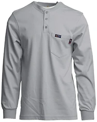 Lapco Men's FR Long Sleeve Button-Down Henley Work Shirt - Big & Tall